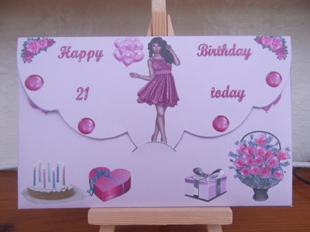 Happy Birthday 21 today money wallet by Hilda Mullinger