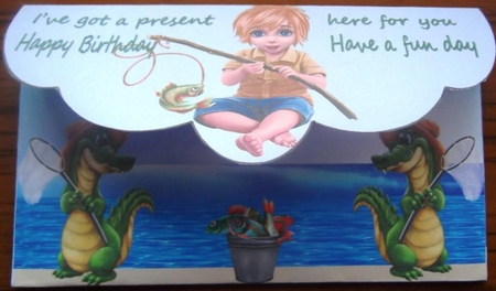 A BIRTHDAY PRESENT MONEY WALLET by Hilda Mullinger