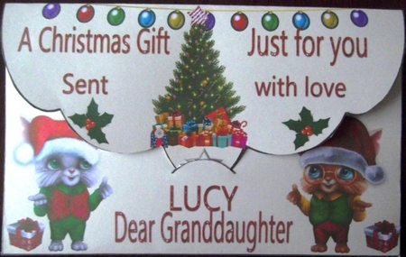 GRANDDAUGHTER GIFT ENVELOPE by Hilda Mullinger