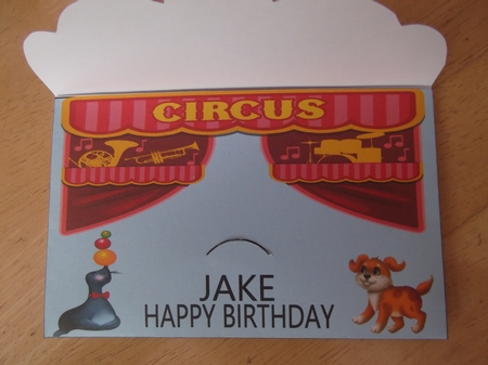 Come to the Circus   Gift voucher envlope by Hilda Mullinger