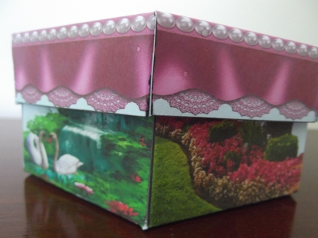 Swan Lake Gift Box Weaving by Hilda Mullinger