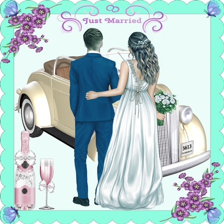 CONGRATULATIONS TO THE BRIDE AND GROOM by Hilda Mullinger