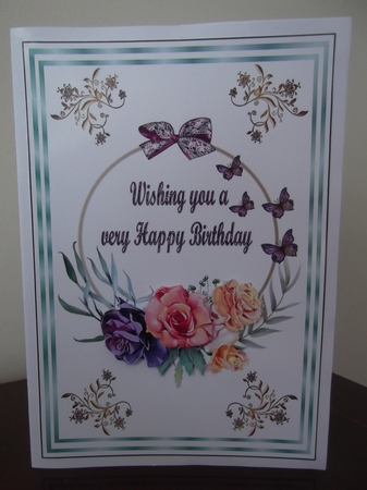 POPOUT FLOWERS A5 card by Hilda Mullinger