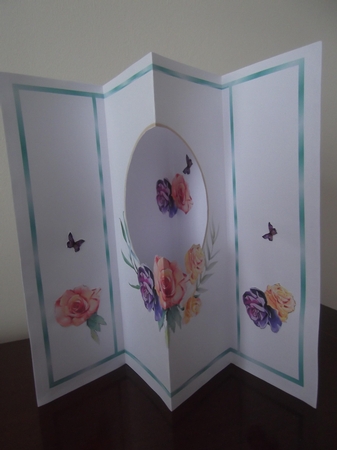POPOUT FLOWERS A5 card by Hilda Mullinger