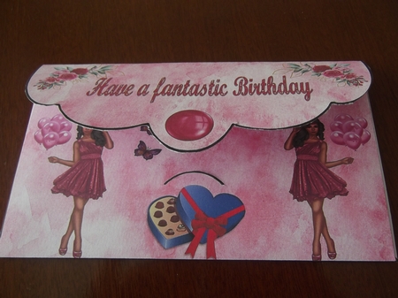 BIRTHDAY FEMALE MONEY ENVELOPE by Hilda Mullinger