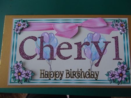 HAPPY BIRTHDAY NAMES Female 1 CHERYL by Hilda Mullinger