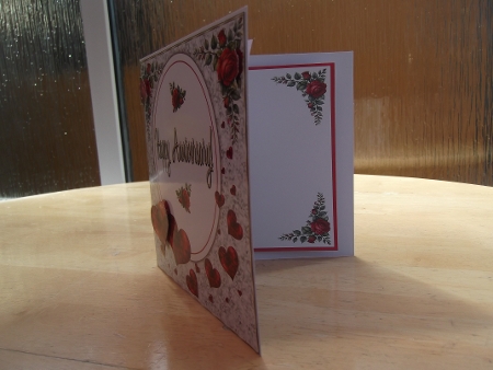 6x6 inches Insert SIMPLY HAPPY ANNIVERSARY by Hilda Mullinger
