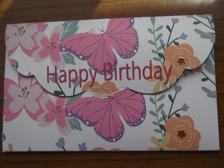 Female gift wallet with butterflies by Hilda Mullinger