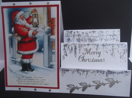 Vintage Christmas Santa with Lamp A4 by Hilda Mullinger