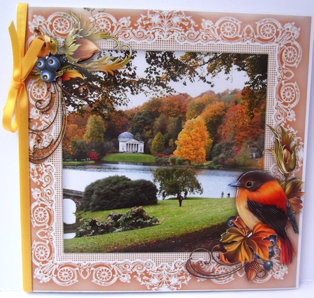 Stourhead (2) An Enchanted Garden 8 x 8 Floral Decoupage Card Sheet by Hilda Mullinger