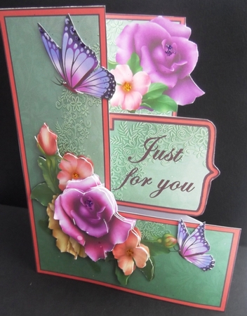 Upright Stepper kit  Lilac roses by Hilda Mullinger