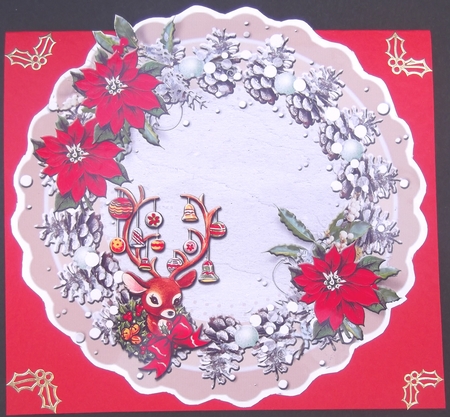 Vintage Reindeer Christmas insert 4 by Hilda Mullinger