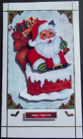 Santa going down the Chimney by Hilda Mullinger