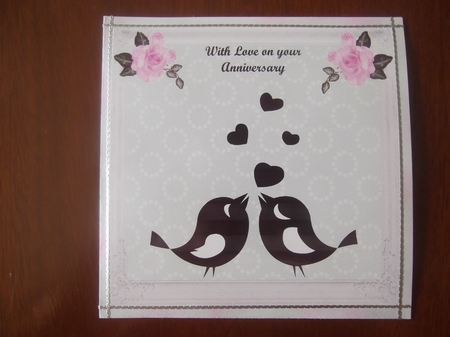 Anniversary love birds by Hilda Mullinger