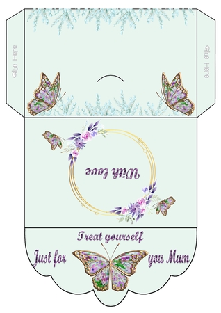 Eight Elegant Floral Butterflies Kit-5 by Hilda Mullinger