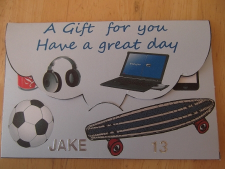 Gift Envelope Teenager Boy by Hilda Mullinger