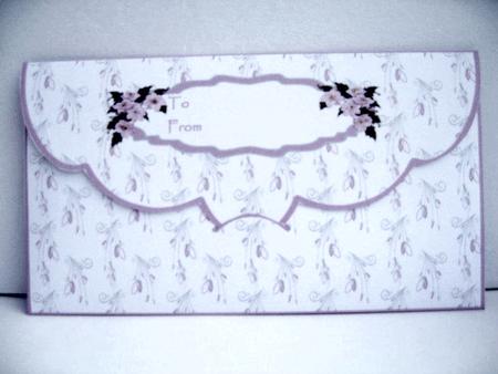 Light Plum Flower Money Wallet by Hilda Mullinger