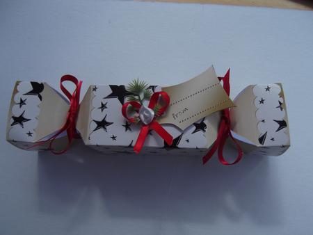Gold Stars Cracker Shaped Treat or Favour Box by Hilda Mullinger
