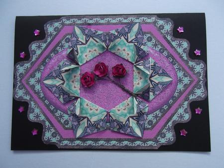 Tea Bag Tiles & Topper - Lime & Raspberry by Hilda Mullinger