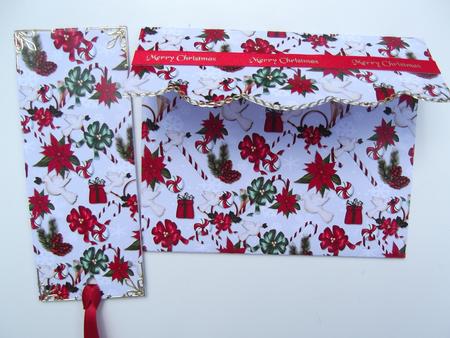 Christmas Poinsettia & Pine Cone Background by Hilda Mullinger