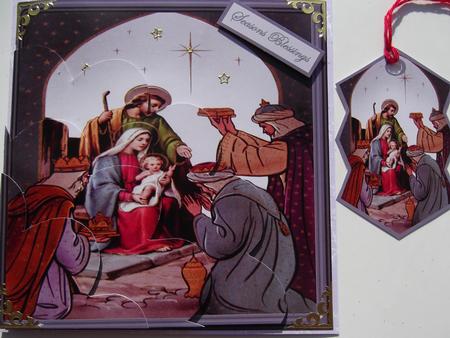 Nativity, Three Kings Card and Stacker by Hilda Mullinger