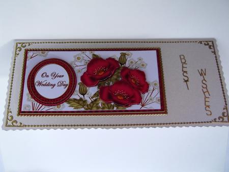 Dred Poppy Wedding Day Dl Decoupage Topper by Hilda Mullinger