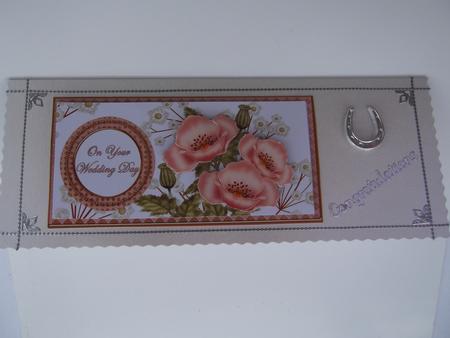 Peach Poppy Wedding Day Dl Decoupage Topper by Hilda Mullinger