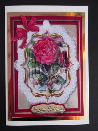 Beautiful Red Rose in a Bracket Pyramid  by Hilda Mullinger