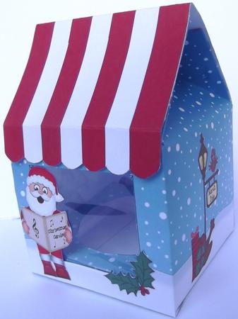 3D Xmas Santa Milk Carton Cupcake or Treat Box Mini by Hilda Mullinger