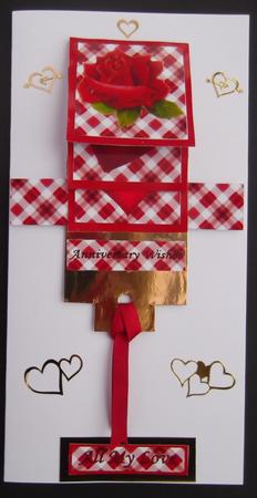 Valentines Hearts and Roses Waterfall Sheet by Hilda Mullinger