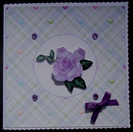 Easter Plaid with Eggs Insert 8x8 by Hilda Mullinger