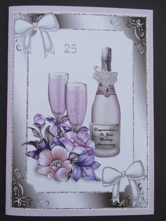 Pretty Silver Mettalics Ornate Frames with Bows A5 Insert by Hilda Mullinger