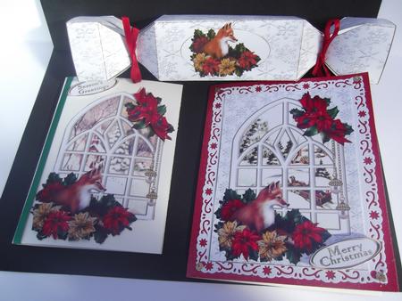 Christmas Fox Through the Window Choice of Scenes Mini Kit by Hilda Mullinger