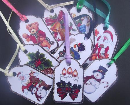 Christmas Tags - Gold by Hilda Mullinger