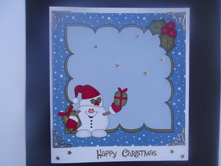 8 x 8 Christmas Snowball Sam's Presents Insert by Hilda Mullinger