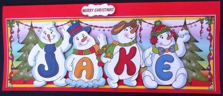 Snowmen Names Large Dl - Jake by Hilda Mullinger