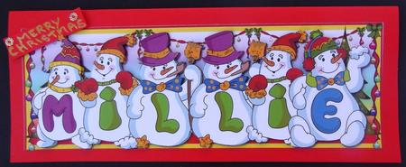Snowmen Names Large Dl - Millie by Hilda Mullinger