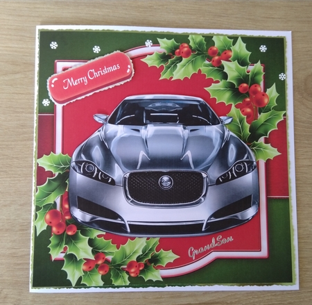 Festive Grey Sports Car 8x8 by Honorscard Appleby