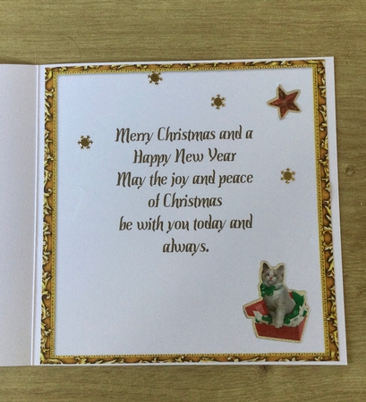 Beautiful Gold Christmas Topper or Insert 3 by Honorscard Appleby