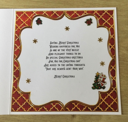 Christmas Insert With Verse by Honorscard Appleby