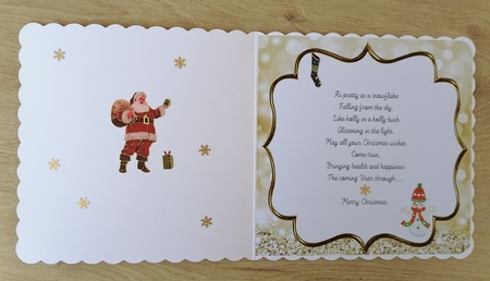 Christmas Insert With Verse by Honorscard Appleby