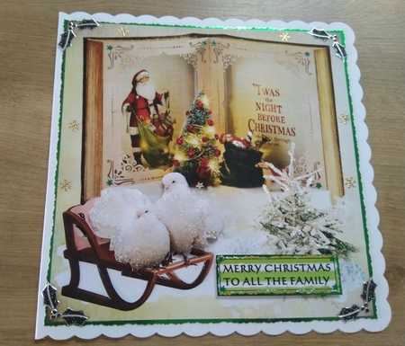 Christmas Book Topper with Decoupage by Honorscard Appleby