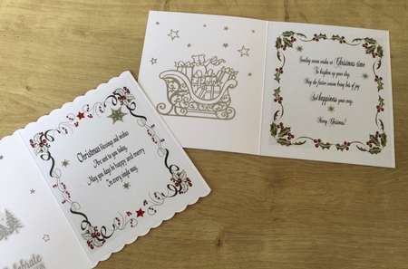 Inserts and Verse for Christmas by Honorscard Appleby