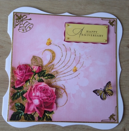Insert Vintage Roses  in Pink 1 by Honorscard Appleby