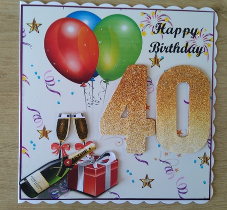 40TH BIRTHDAY by Honorscard Appleby