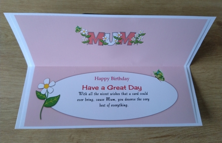 Flowers MUM large dl insert by Honorscard Appleby