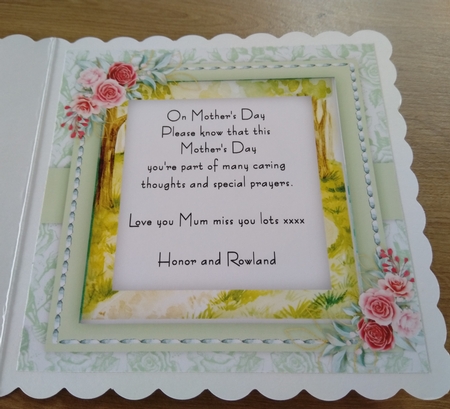 A Mothers Love , Blank Insert  by Honorscard Appleby
