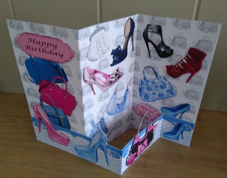Shoes & Handbags Z fold card mini kit by Honorscard Appleby