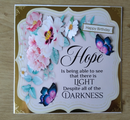 Beautiful Pink Bracket Topper with Verse by Honorscard Appleby