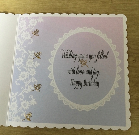 White Floral Inserts With Verse by Honorscard Appleby
